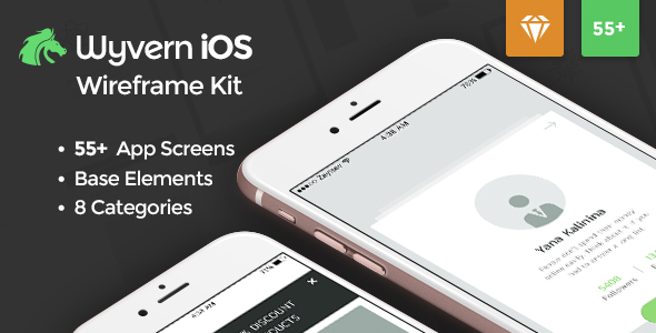 Wyvern iOS Wireframe UI Kit