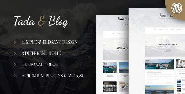 Tada & Blog – Personal WordPress Theme