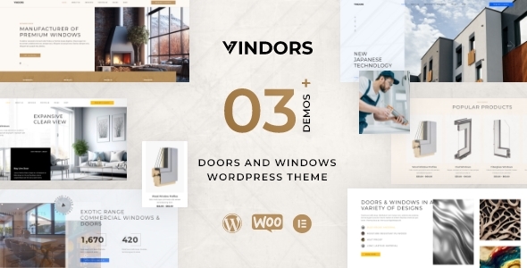 Vindors – Windows & Doors Company WordPress Theme