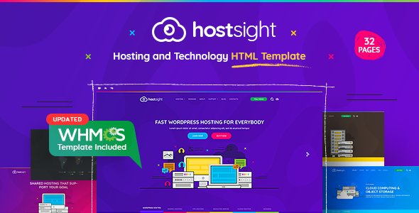 HostSite – Hosting and Technology HTML + WHMCS Template