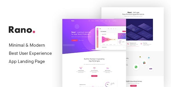 Rano – Landing Page HTML Template
