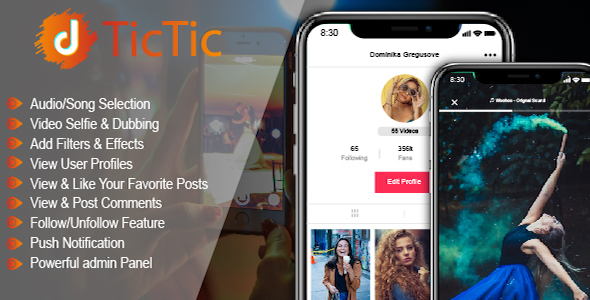 TicTic – IOS media app for creating and sharing short videos