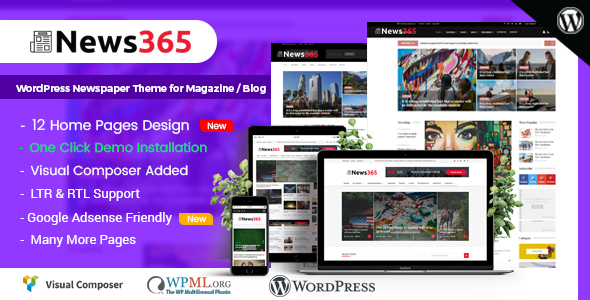 News365 – WordPress Newspaper Theme for Magazine / Blog