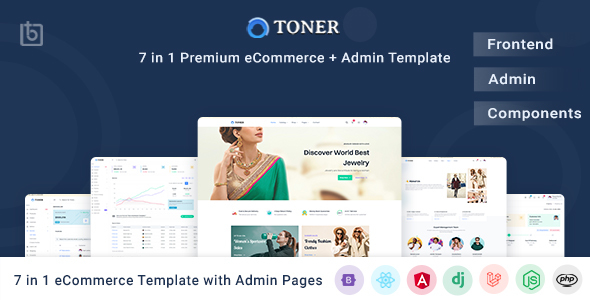Toner – eCommerce Template + Admin Pages