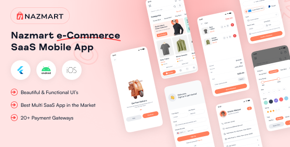 NazMart – Tenant Shop Flutter Mobile App