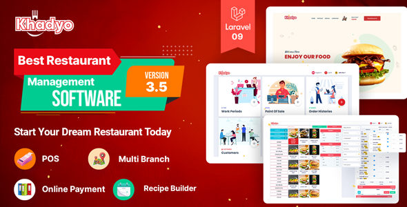 Khadyo Restaurant Software – Online Food Ordering Website with POS