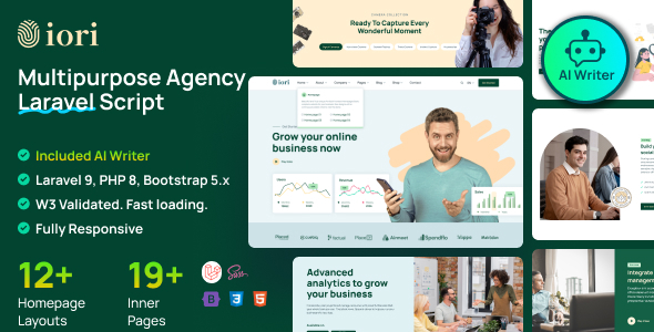 Iori – Business Website for Company, Agency, Startup with AI writer tool & shopping cart