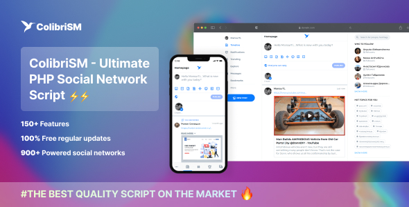 ColibriSM – The Ultimate Social Network PHP Script