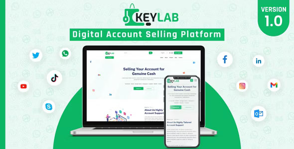 KeyLab – Digital Account Selling Platform PHP & Laravel Script
