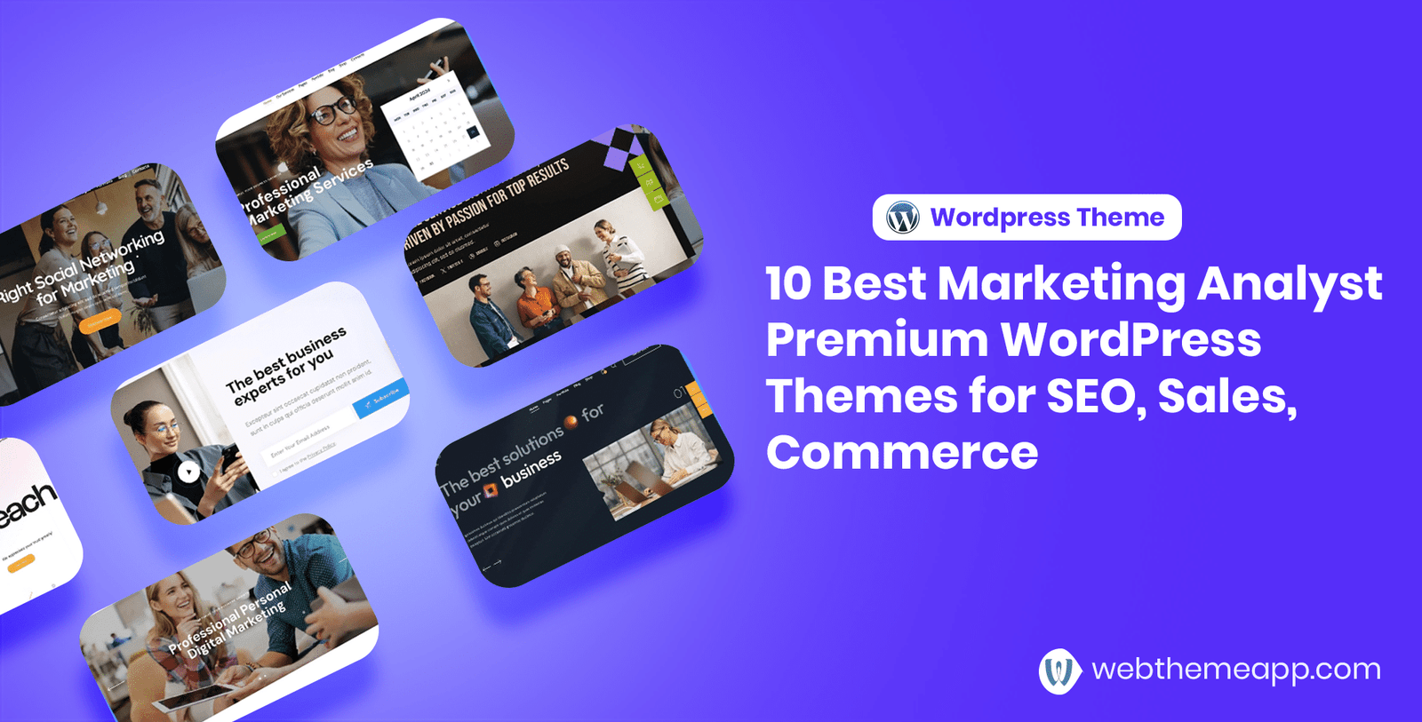 10 Best Marketing Analyst Premium WordPress Themes for SEO, Sales, Commerce